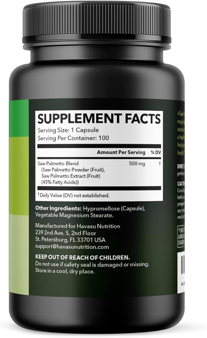 HAVASU NUTRITION Saw Palmetto for Men 3 Month