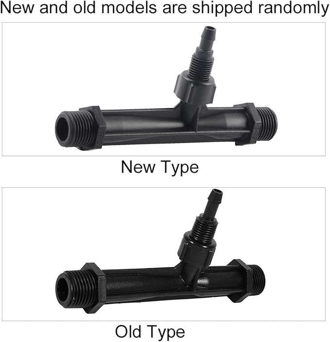 Fertilizer Injector Tube, Irrigation Venturi Fertilizer Injector, 1/2" 3/4” 1” Inch Agriculture Garden Fertilizer Mixer Injector Agriculture Tool Plastic Black(1 inch)