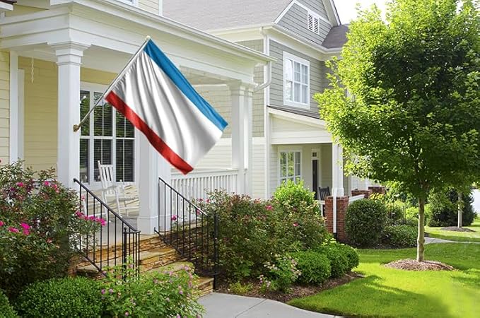 Double Sided Ukraine Crimea Flag 3x5FT Ukrainian Crimean Polyester Banner With 2 Grommets Fade Resistant Vivid Color For Patriotic Festival Events Party Decoration(Crimea UKR, 3x5FT-3ply)