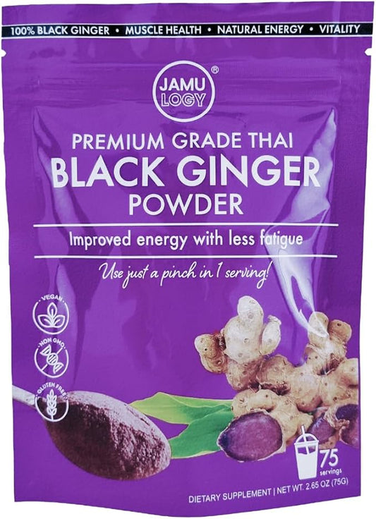 Thai Black Ginger Powder Herbal Supplement, 2.65 Ounce