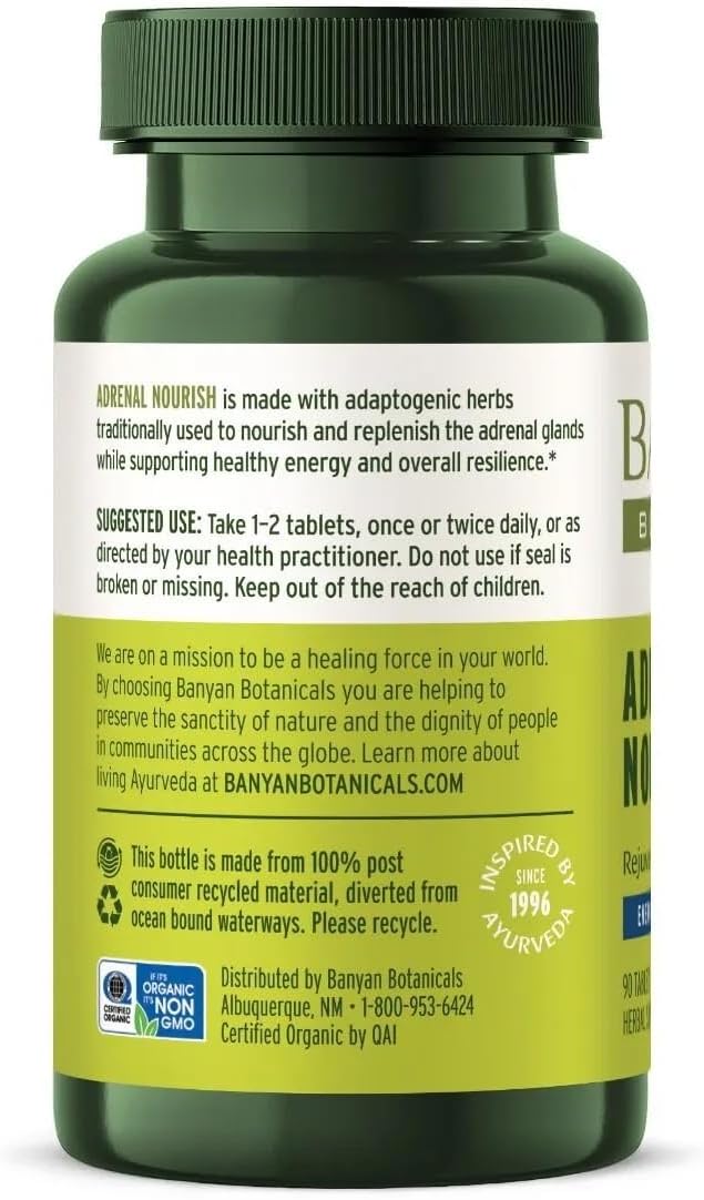 Banyan Botanicals Adrenal Nourish – Organic 90 Tablets