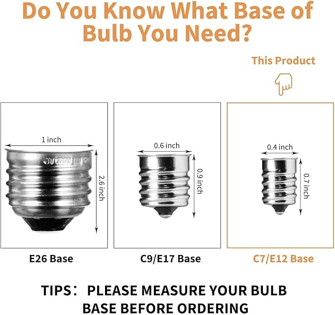Brightown G40 Replacement Light Bulbs, 5W Clear Globe Bulb fits E12 C7 Candelabra Screw Base Sockets, 1.5 Inch Dimmable Light Bulbs for Indoor Outdoor Patio Decor, Pack of 50