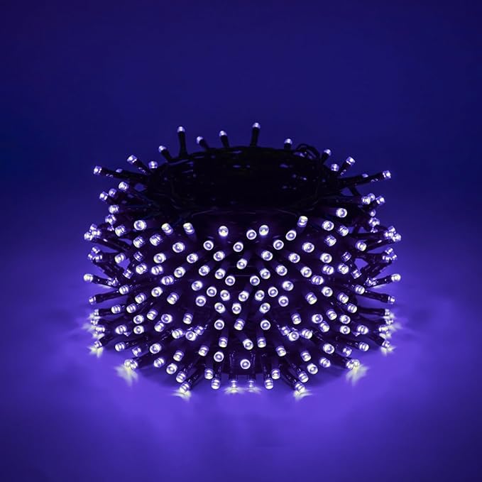 300 LED Halloween Lights, 118FT Waterproof Halloween String Lights, Purple Halloween Lights Outdoor with 8 Lighting Modes for Halloween Outdoor Party Yard Garden Decoration(118 Ft | Purple, 118 Ft)