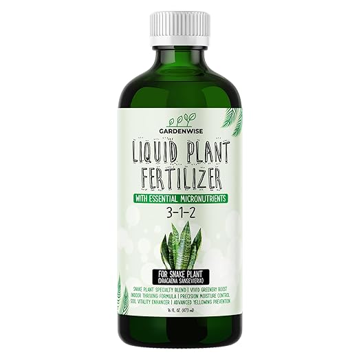 3-1-2 Liquid Fertilizer Concentrate with Micronutrients - Ideal Snake Plant Food for Sansevieria (Dracaena trifasciata), Indoor Plant Care (32 OZ)