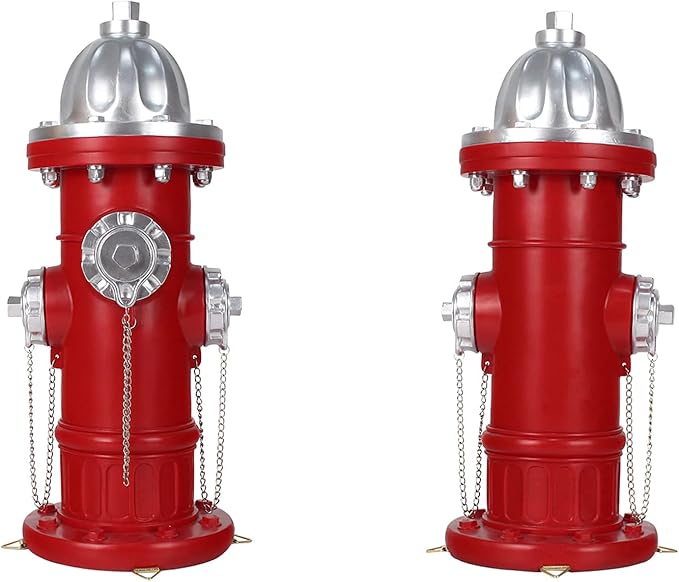 Fake Fire Hydrant for Dogs to Peed on, Dog Fire Hydrant Pee Post, 17.5" Backyard Decor Outdoor Statues Firefighter Gifts for Men (17.5")