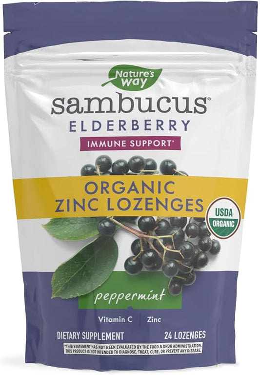 Nature’s Way Sambucus Zinc Lozenges 24 Lozenges