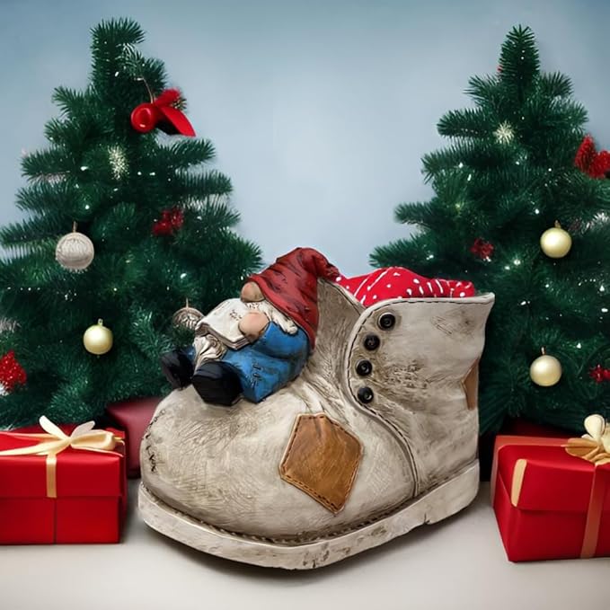 Cute Planter Pot Suitable for Indoor and Outdoor, Small gnome Resin Succulent Plant Flower pots, Decorative Fun Flower pots with Drainage Holes, Ideal Home and Garden Decoration Gifts