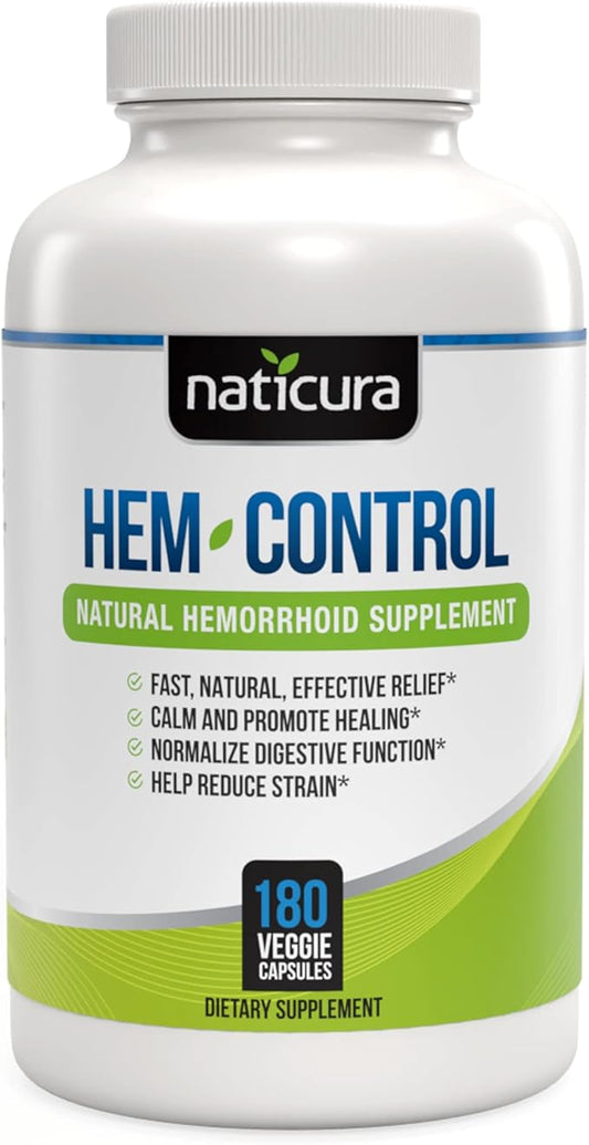 Hem-Control - Fast Effective Hemorrhoid Treatment 180 Vegan