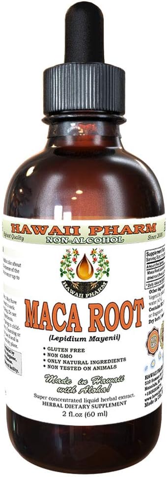Hawaii Pharm Maca Root Alcohol-FREE Liquid 2oz