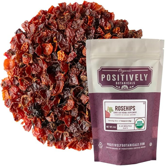 Organic Positively Botanicals Company, Rosehips, Loose 4 Ounce