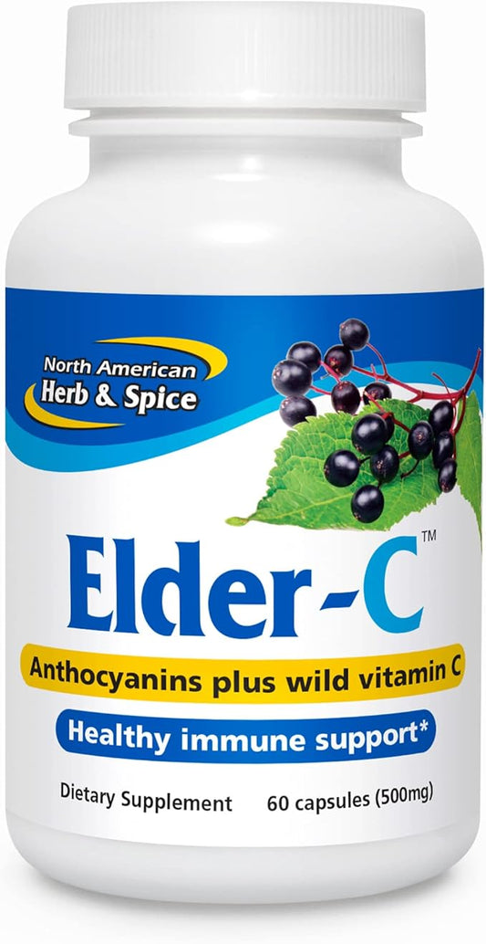 NORTH AMERICAN HERB & SPICE Elder-C 60 Capsules P73 - 30 Servings