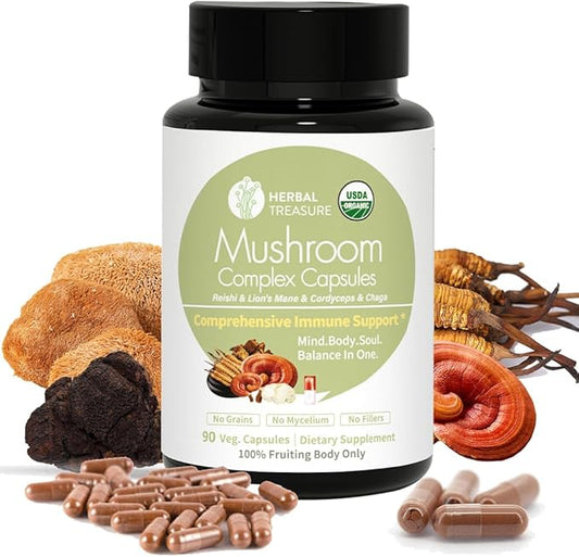 Herbal Treasure 4 in 1 Mushroom 90 Caps