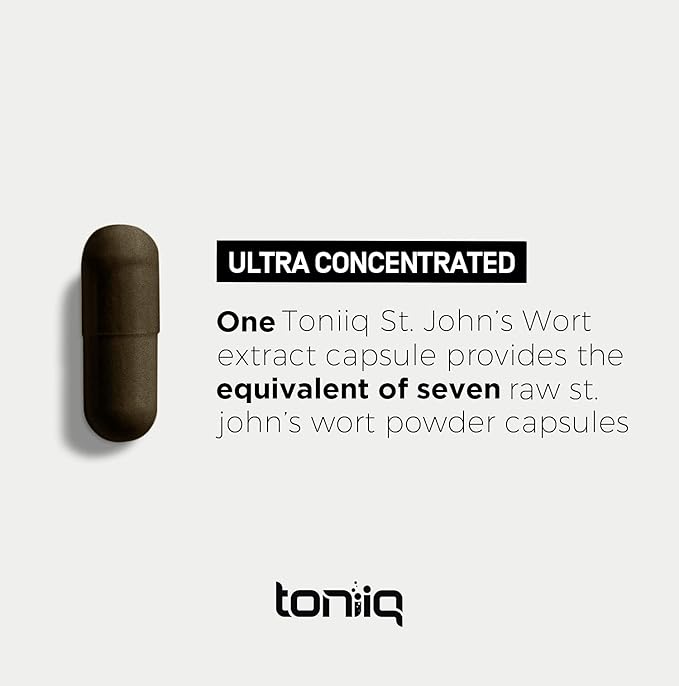 1,000mg Ultra High Strength St. John's 7X Concentrated 0.3% Hypericin 120 Capsules
