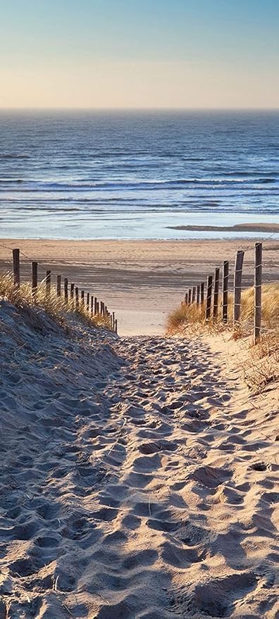 3D Door Stickers Peel and Stick DIY Wallpaper Removable PVC Waterproof Decals Self-Adhesive - Seascape - Murals Poster for Bedroom Living Room Decor 34.6 x 78.7 inch