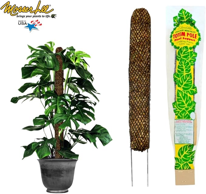 Mosser Lee Sphagnum Moss Pole for Indoor Plants, Monstera Moss Pole, Plant Pole Made in USA - Ideal for Climbing Plants, Enhances Plant Growth & Stability - 30" Height