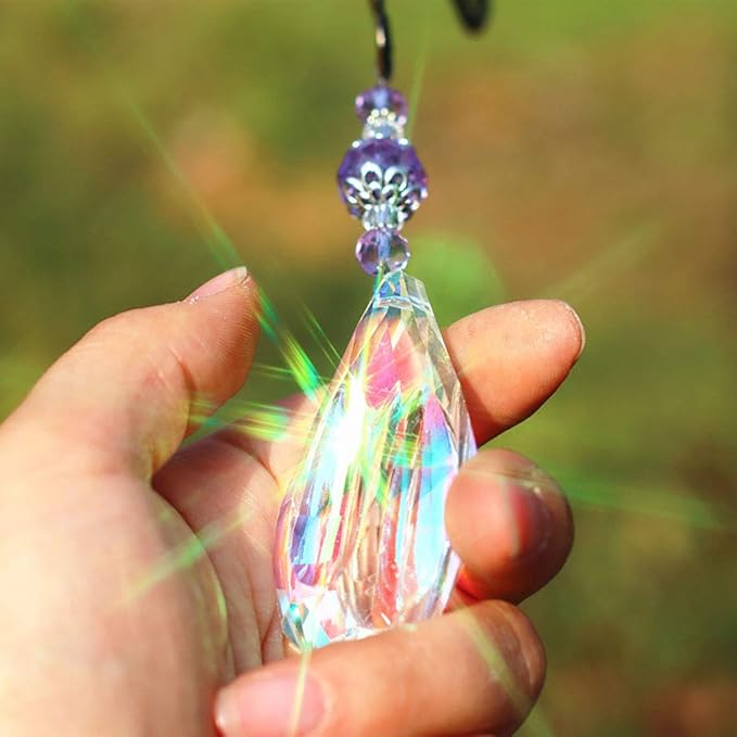 WEISIPU Crystal Suncatchers for Windows - Dragonfly Crystal Ball Prisms Hanging Crystals Ornament for Home Garden Office Wedding Christmas Decoration-Dragonfly