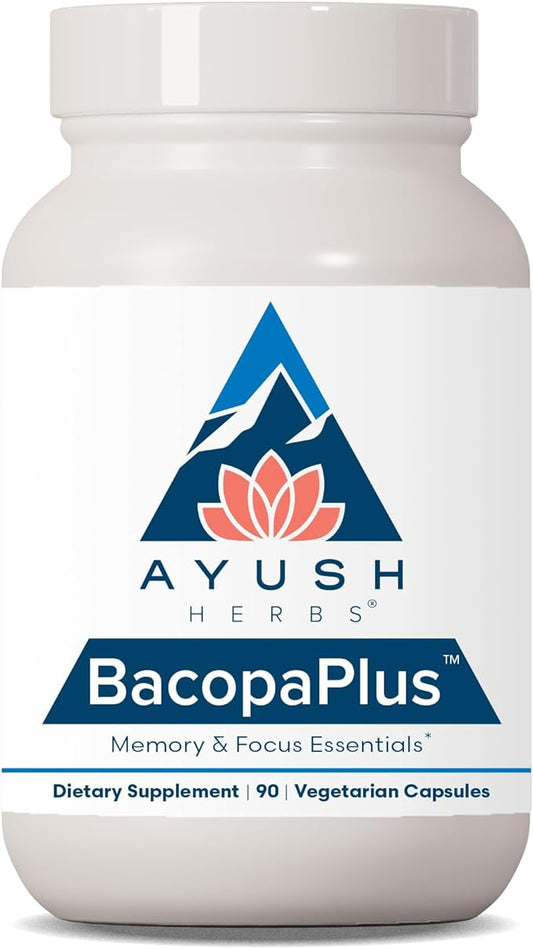 Ayush Herbs BacopaPlus, Ayurvedic Supplement 90 Vegetarian