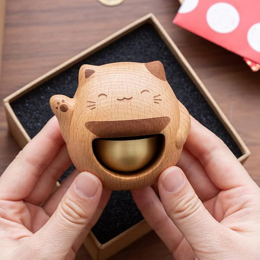 Shopkeepers Bell for Door Opening, Wood Doorbell Magnetic Wind Chime for Refrigerator Room Garden, Cute Decorative Doorbell for Home/Store/Restaurant Door, Creative Gift