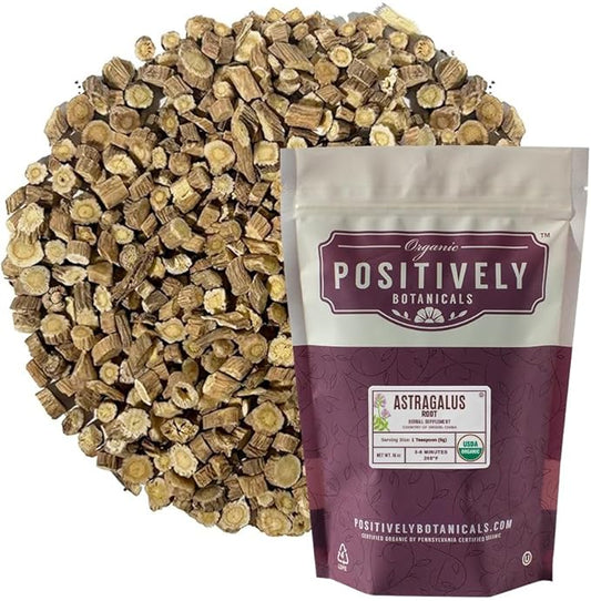 Organic Positively Botanicals Company, Astragalus Root, 16 Ounce