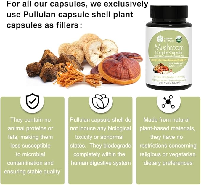 Herbal Treasure 4 in 1 Mushroom 90 Caps