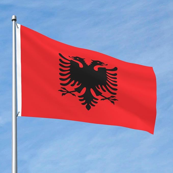 Albania Albanian Flag Garden Yard House 2x3 ft Flags Double Sided Print Banner Indoor Outdoor Party Home Decorations for Boat Dorm House Balcony