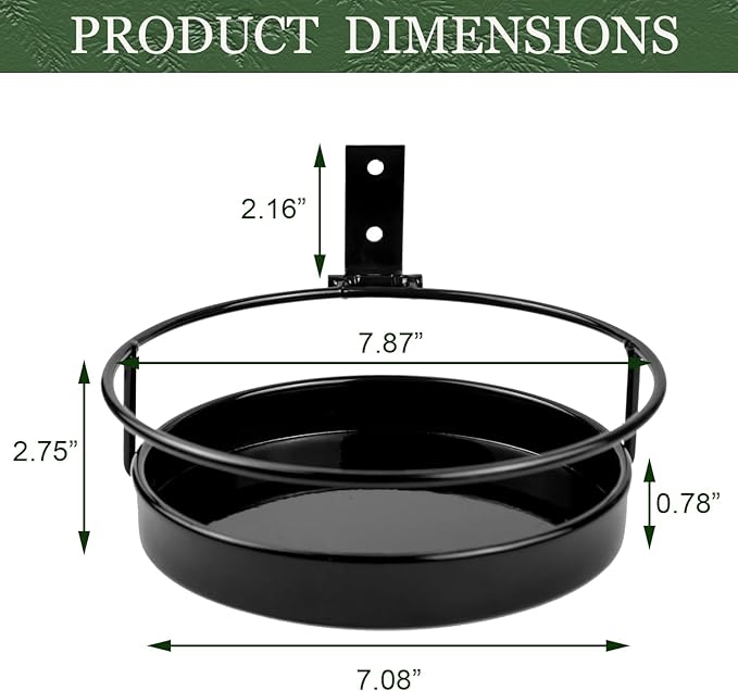 ARTORA Wall Mounted Plant Holder, 2 Pack Metal Flower Pot Wall Hanging Shelf Black Indoor Outdoor Decorative Floating Shelves Planter Hanger Racks for Wall Bedroom Living Room Porch Balcony Decor