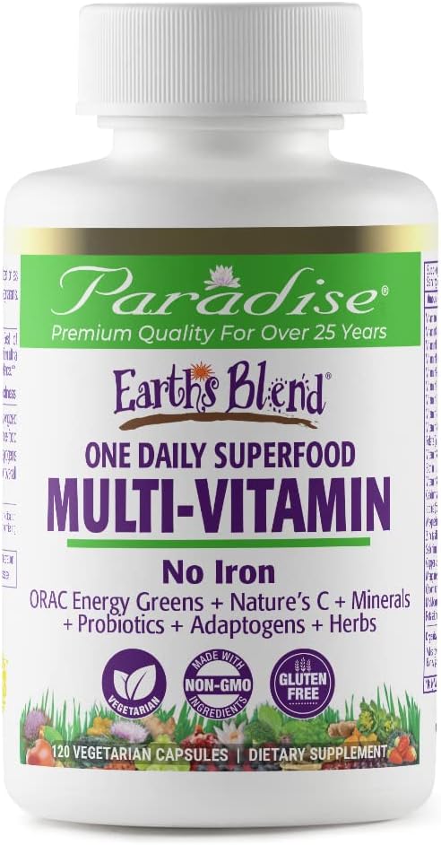 Paradise Herbs, Earth's Blend, Multivitamin, No 48 Organic B12, C, K2, Daily