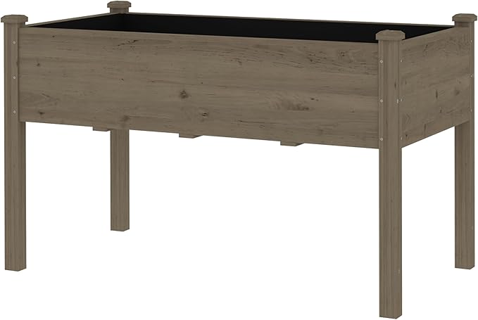 MUPATER 4'x2' Raised Garden Bed, Elevated Planter Box with Drainage Holes for Herbs and Vegetables, Raised Garden Bed with Four Legs for Garden, Patio and Greenhouse, Brown