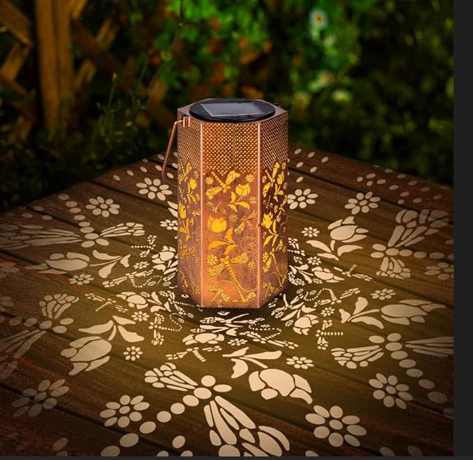 Dragonfly Solar Lanterns Outdoor Waterproof - Birthday Gifts for Women, Men, Mom, Mothers Day Gifts, Solar Lights Outdoor Hanging Garden Decor for Outside, Patio, Outdoor, Yard, Lawn, Balcony