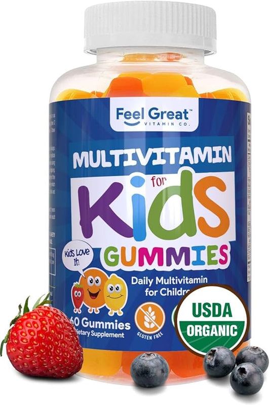 USDA Organic Kids Multivitamin Gummies by 60 Kids