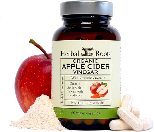 Herbal Roots Organic Apple Cider Vinegar 650 mg 60 Vegan