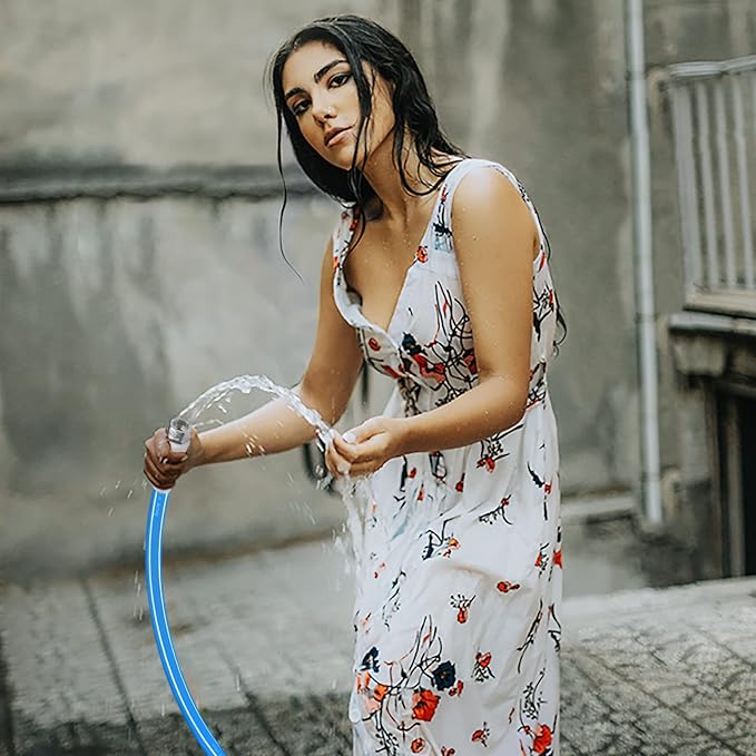 Fevone 75 ft Garden Hose, Heavy Duty Water Hose, Hybrid Polymer, Kink Resistance, Flexible, Durable, Leak Free, Aluminum Fittings, 3/4" GHT, 5/8" ID, 600 Psi, Drinking Water Safe