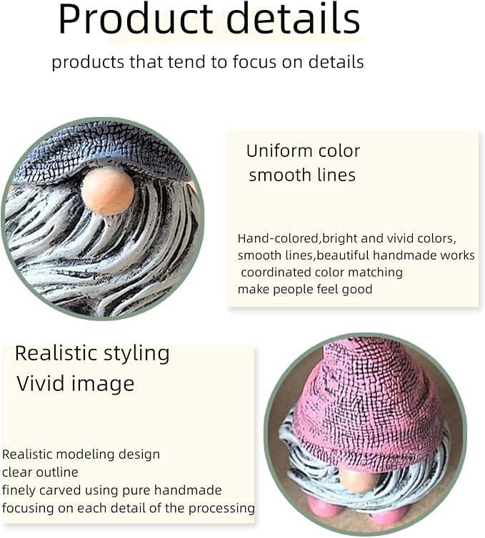 Mini Gnomes Figurines 5pcs,Gnomes Decorations for Home,Fairy Garden Accessories,Mini Garden Gnomes for Plant pots,Resin Little Gnomes for Fairy Garden,Dwarfs Statue for Fairy Garden-Yard-Home Decor