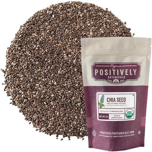 Organic Positively Botanicals Company, Chia Seeds, 4 Ounce