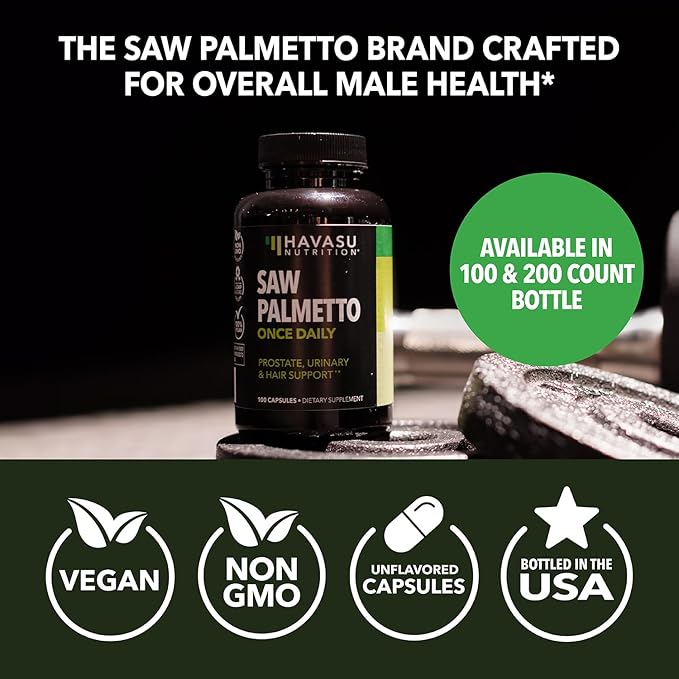 HAVASU NUTRITION Saw Palmetto for Men 3 Month