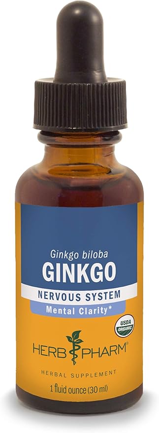 Herb Pharm Certified Organic Ginkgo Liquid 1 Ounce (781468)