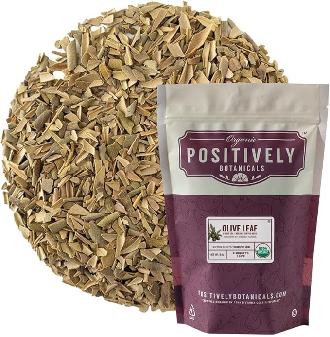 Organic Positively Botanicals Company, Olive Leaf, 16 Ounce