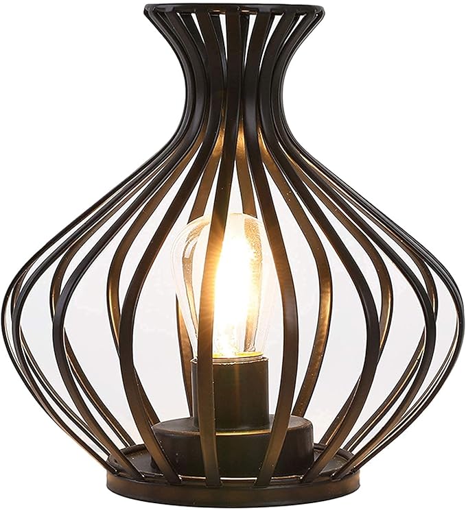 JHY DESIGN Decorations Outdoor Table Lamp Nightlight 7.5''High Modern Style Battery Powered Lamp with 6-Hours Timer Feature Decorative Bedside Lamp for Room Indoor Outdoor Table Garden Party