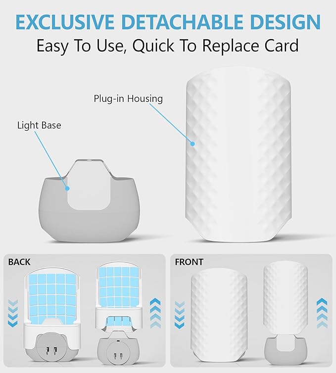 Flying Insect Trap for Indoors, Bug Killer Light Trap for Fruit Flies, Gnats, Moths, and Houseflies, 1 Device + 4 Refills, Best Fly Traps for Home, Kitchen, Bedroom, Plant Area, Garages