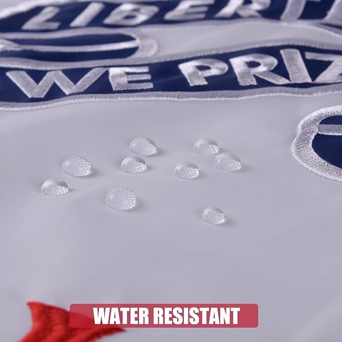 Iowa State Flag 5x8 Ft, Deluxe Full Embroidered Heavy Duty Nylon Durable IA Outside Flags, Indoor/Outdoor, Sewn Stripes and Brass Grommets