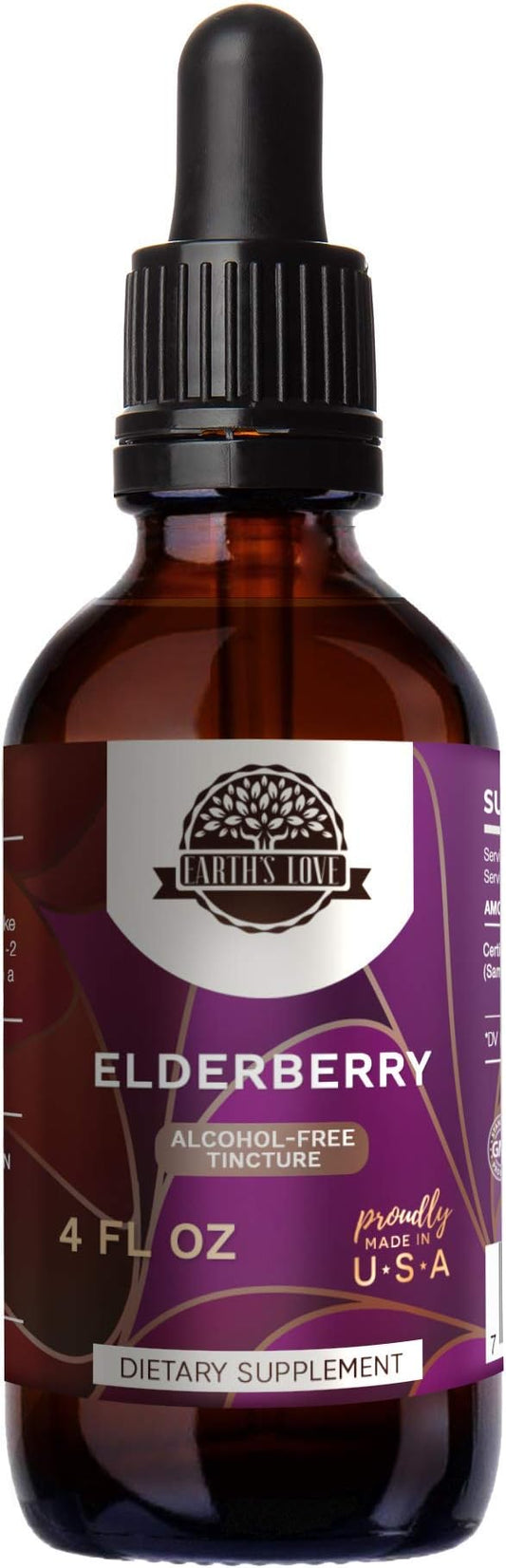 Earth's Love - Elderberry Alcohol-Free Herbal (4 Fl