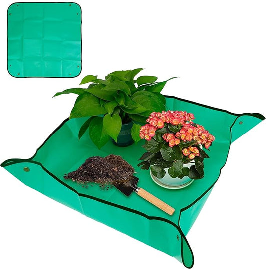 Repotting Mat,Potting Mat,Gardening Gifts,Gardening Tools,Indoor Plant Accessories,Plant Repotting Mat,Garden Tool Set,Gardening Supplies,Indoor Plant Tools,Gardening Gifts for Women(Green 26*26 in)