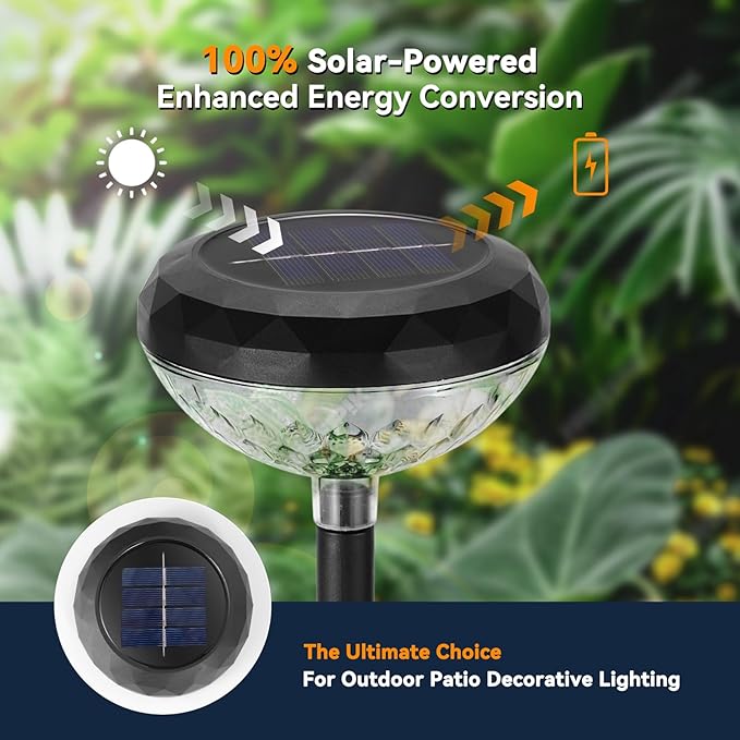 Outdoor Pathway Lights Solar Powered: 6 Pack RGB Landscape Path Lights Led Yard Light - Color Changing Lights Garden Decor for Outside Backyard Sidewalk Patio Walkway Decorations