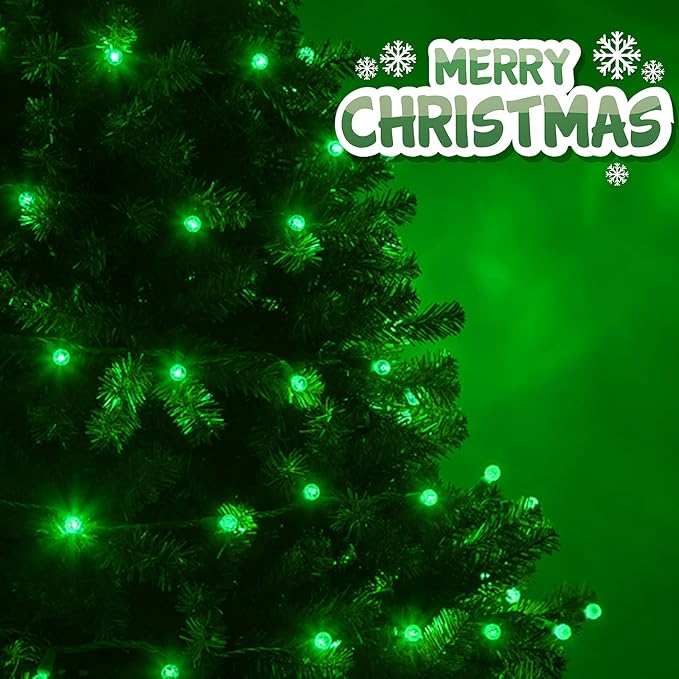 SANJICHA 2-Pack 66FT 200LED Green St. Patrick's Day Lights for Indoor/Outdoor, Super Bright Plug in Fairy Lights, Waterproof String Lights for Festive Decorations St Patrick's Day Garden Tree