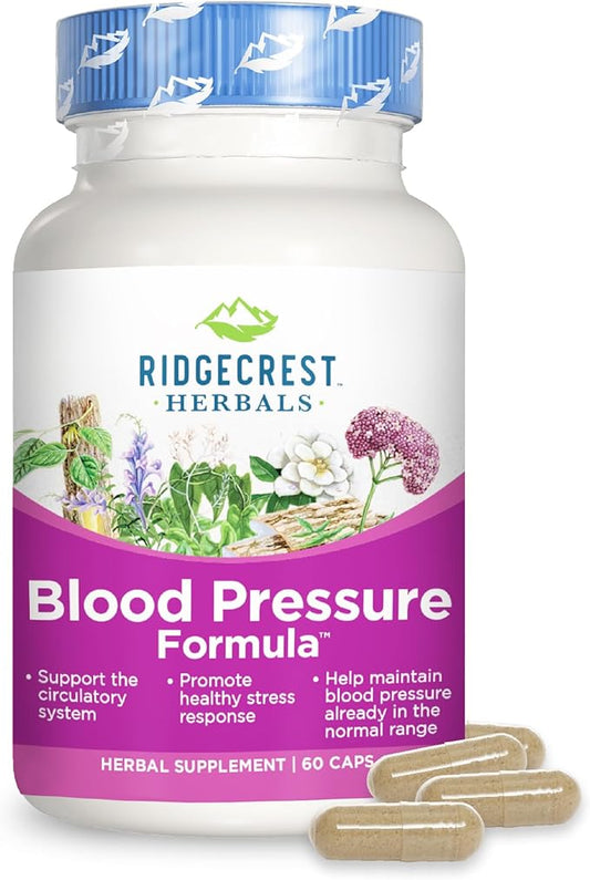 RidgeCrest Herbals Blood Pressure Herbal Formula, 12 Herbs, (60 Count 1))