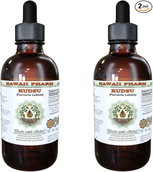 Hawaii Pharm Kudzu Alcohol-FREE Liquid Extract, 2x4 oz