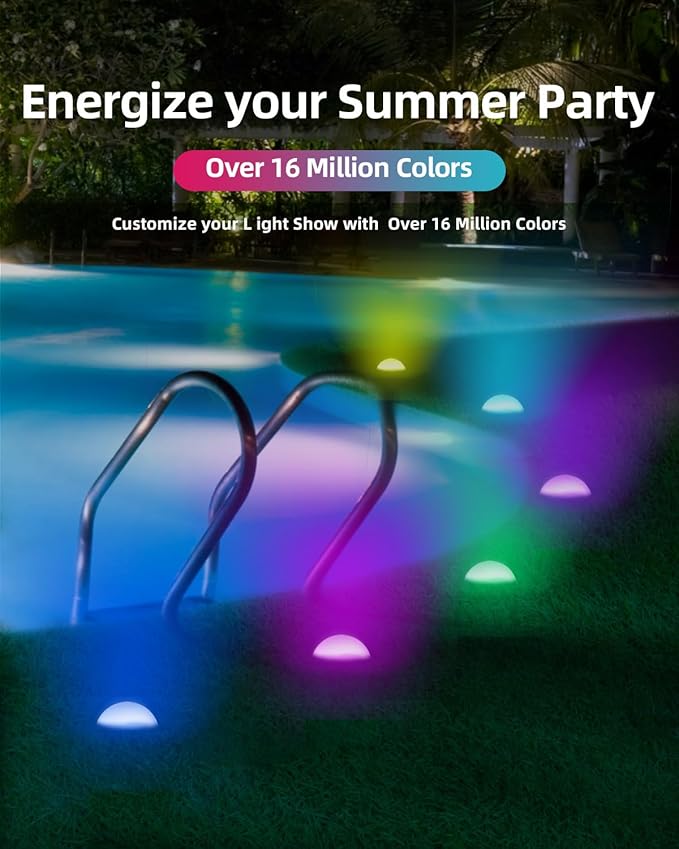 Outdoor Smart Ground Lights - 33FT 20Pack Pathway Light with Remote & App Control, Color Changing Walkway Lighting Compatible with Alexa Halloween Christmas Outdoor Decor for Patio, Garden, Yard