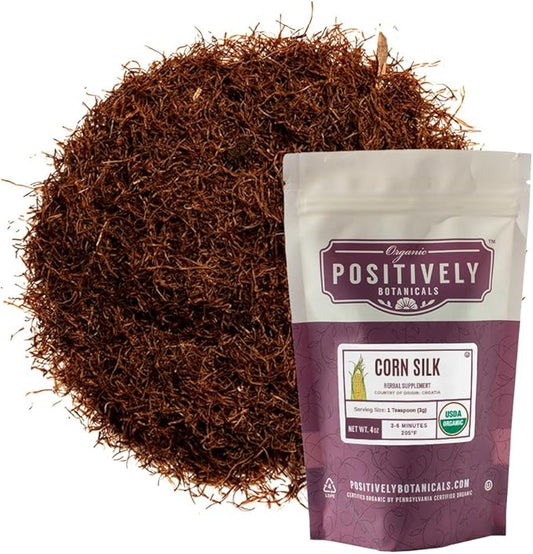 Organic Positively Botanicals Company, Corn Silk, 4 Ounce