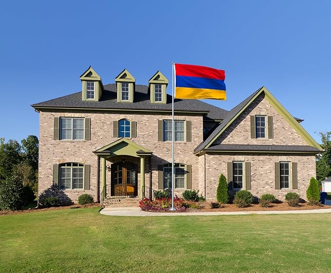 Armenia Flag 3x5FT Armenian National Polyester Flag With 2 Grommets For Patriotic Armenian Themed Festival Events Party Decoration(Armenia, 3x5FT)