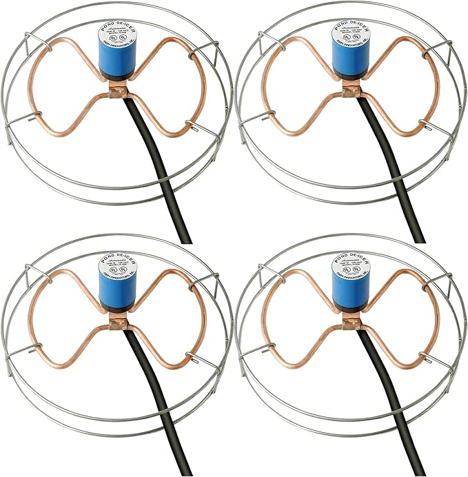 Farm Innovators H-429 1500 Watt Cast Aluminum Submergible Water Tank Deicer, Self Regulating Thermostat (4 Pack)